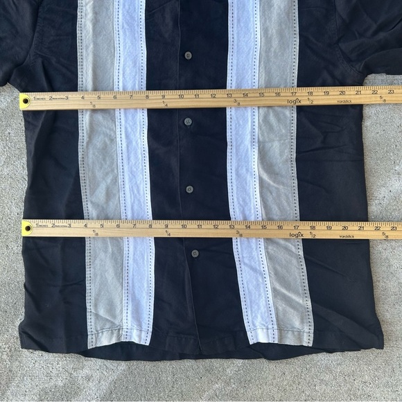 Monte Carlo Men’s Linen Blend Short Sleeve Button Up Shirt Medium - Picture 7 of 9